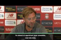Liverpool - Klopp : "Salah, Mané et Firmino ne sont pas en compétition"