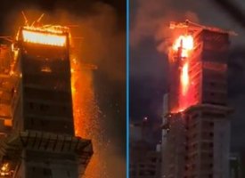 Un incendie ravage un gratte-ciel en construction au Brésil