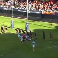 TOP 14 - Essai de Sadek DEGHMACHE (USAP) - USA Perpignan - LOU Rugby