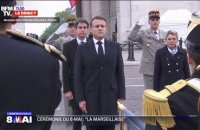 Commémorations du 8-Mai: les honneurs militaires au président de la République