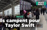 Les fans de Taylor Swift campent devant la Défense Arena en attendant le concert