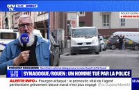 "Depuis quelques jours il y avait des agissements suspects devant la synagogue de Rouen", explique Frédéric Desguerre (SGP Police)