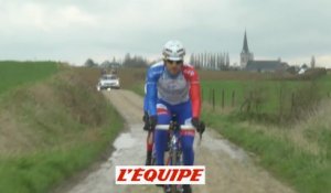 Arnaud démare en reconnaissance sur le parcours de la course - Cyclisme - Paris-Roubaix