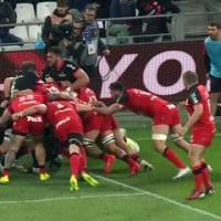 TOP 14 - Essai de Joel MERKLER (ST) - RC Toulon - Stade Toulousain