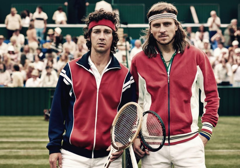Bjorn Borg et John McEnroe dans "Borg/McEnroe" Bjorn Borg et John McEnroe dans "Borg/McEnroe"