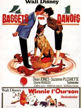 Quatre bassets pour un danois