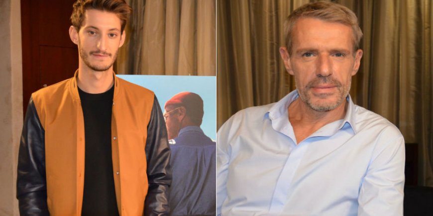 Pierre Niney et Lambert Wilson lors de l'interview pour le film