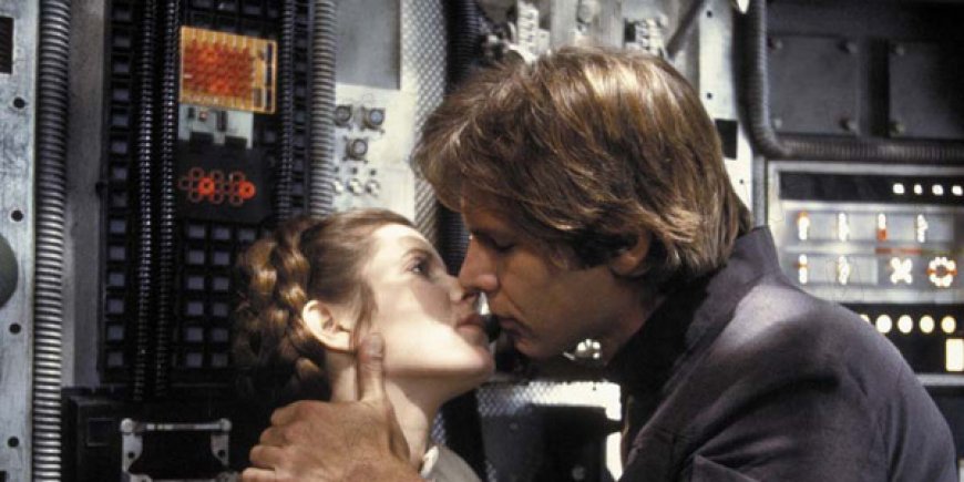 Carrie Fisher et Harrison Ford dans