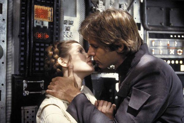 Carrie Fisher et Harrison Ford dans 