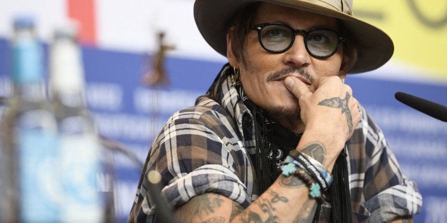 Johnny Depp au photocall du film 'Minamata' au 70ème Festival International du Film de Berlin à l'hôtel Grand Hyatt, à Berlin, le 21 février 2020.