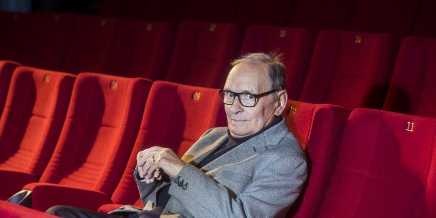 Ennio Morricone lors d'un photocall à Berlin, le 6 décembre 2013.