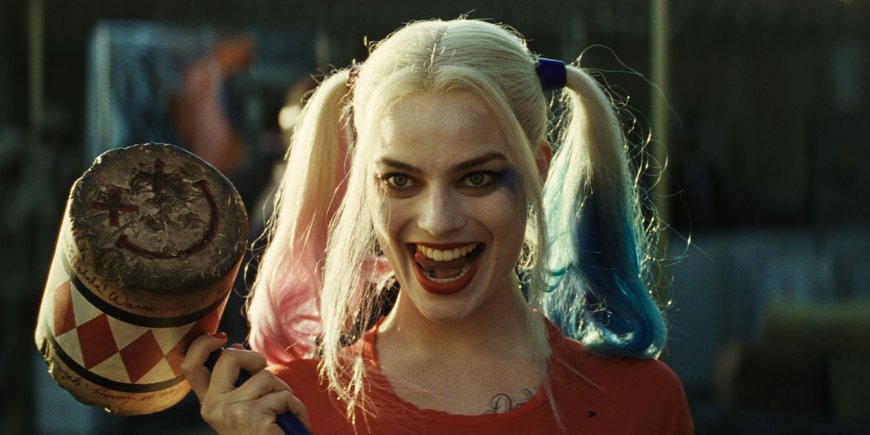 Margot Robbie dans son costume de Harley Quinn pour