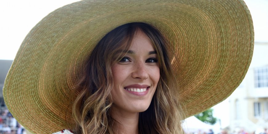 Élodie Fontan au 169e Prix de Diane Longines sur l'hippodrome de Chantilly, le 17 juin 2018.