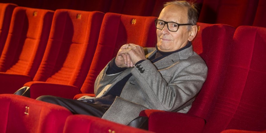 Ennio Morricone lors d'un photocall à Berlin, le 6 décembre 2013.