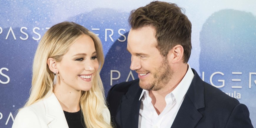 Jennifer Lawrence et Chris Pratt à la projection de
