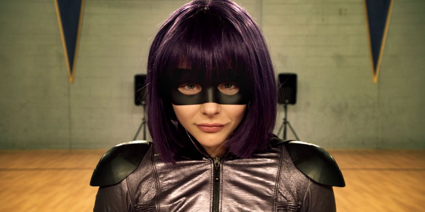 Chloë Grace Moretz dans son costume de Hit-Girl pour