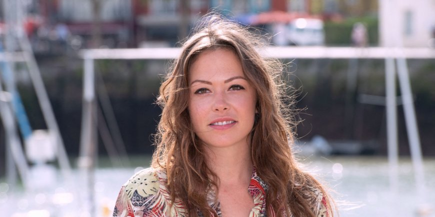 Dounia Coesens au 21e Festival de la fiction TV de La Rochelle, le 14 septembre 2019.