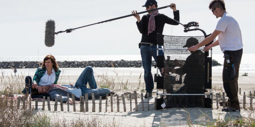 Anne Caillon et Cyril Garnier sur le tournage de