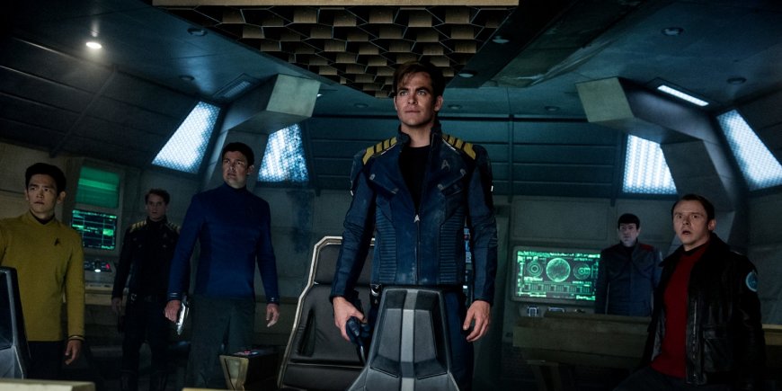 Anton Yelchin, Chris Pine, John Cho, Karl Urban et Simon Pegg dans