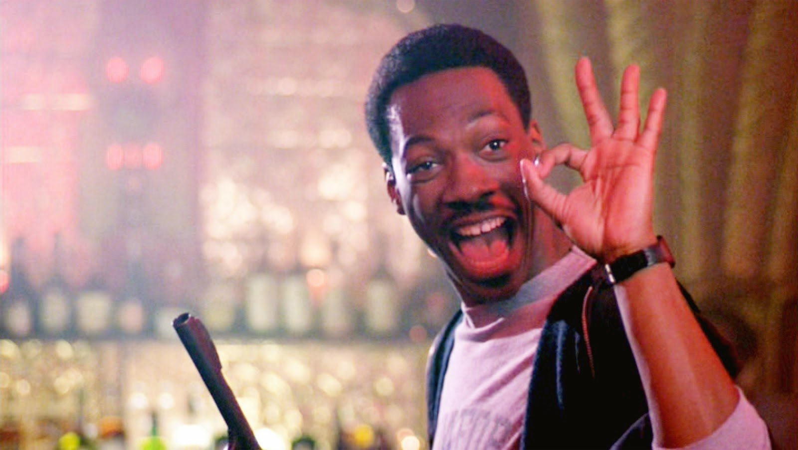 Eddie Murphy dans son rôle fétiche d'Axel Foley pour Le Flic de Beverly Hills 2