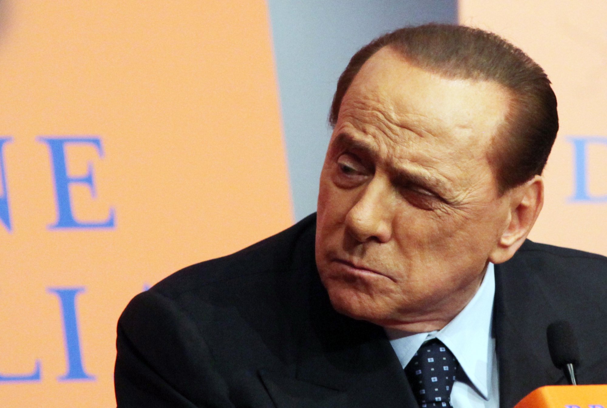 Silvio Berlusconi lors de la présentation du livre 