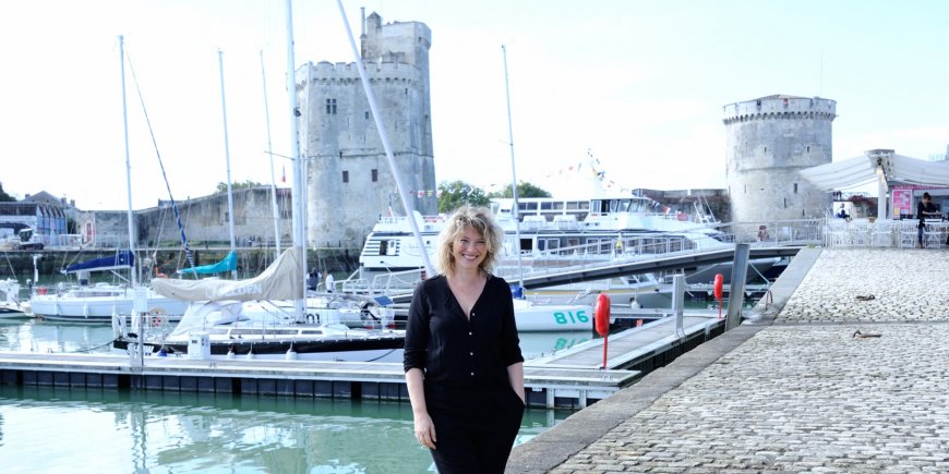 Cécile Bois au Festival de la fiction TV de La Rochelle, le 16 septembre 2017.