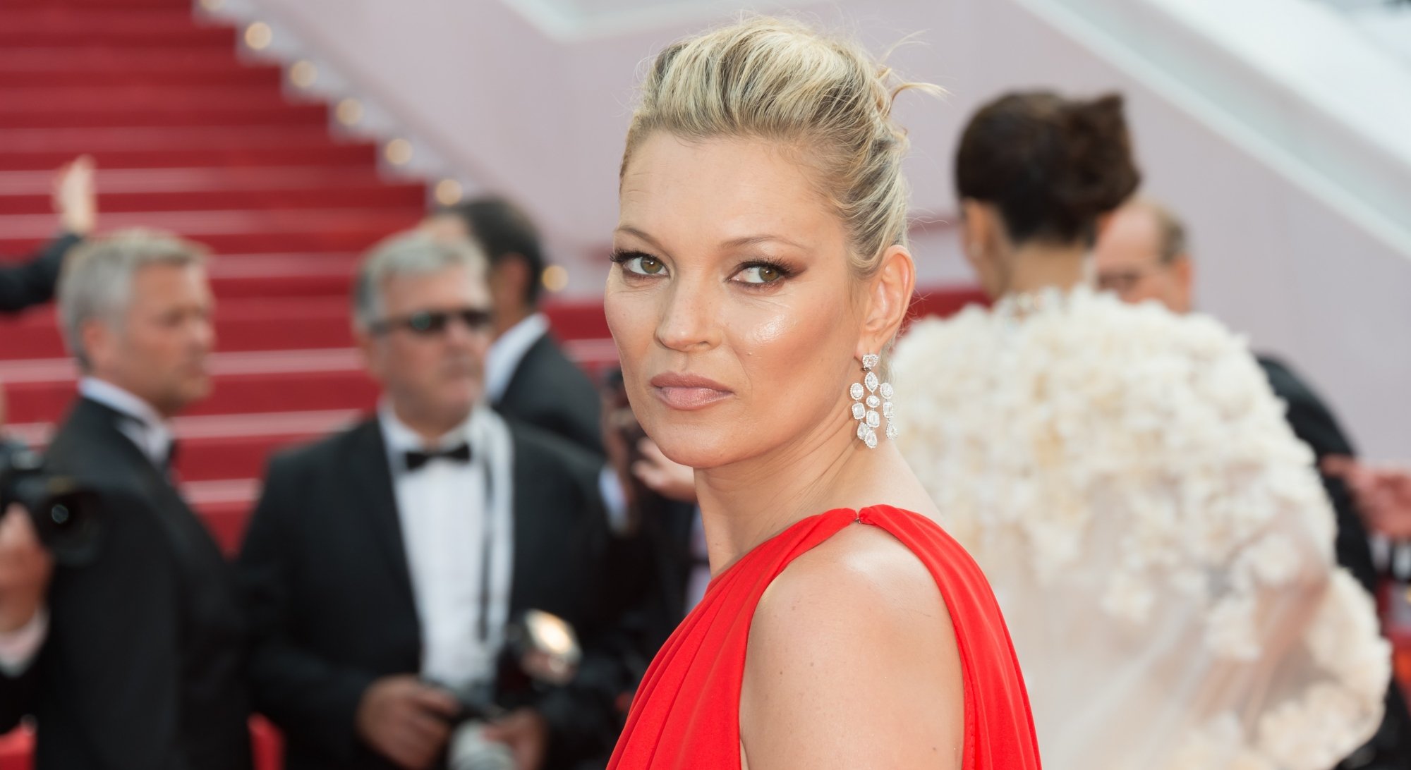 Kate Moss lors du tapis rouge de 