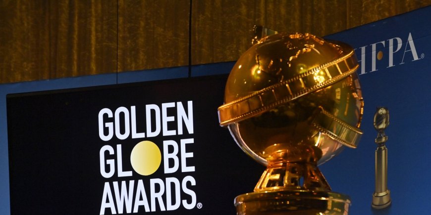 La scène destinée à l'annonce des nommés aux Golden Globe Awards à Beverly Hills, le 13 décembre 2021.