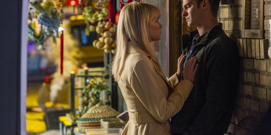Andrew Garfield et Emma Stone alias Peter Parker et Gwen Stacy dans