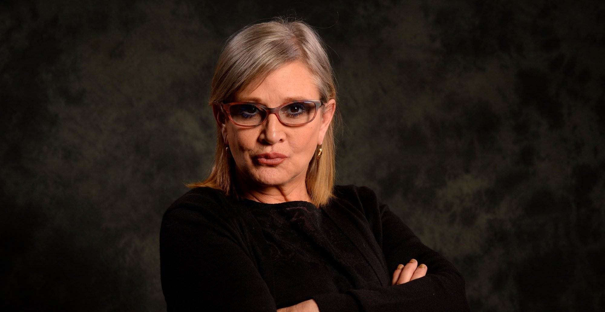 Carrie Fisher prend la pose durant la promotion de 