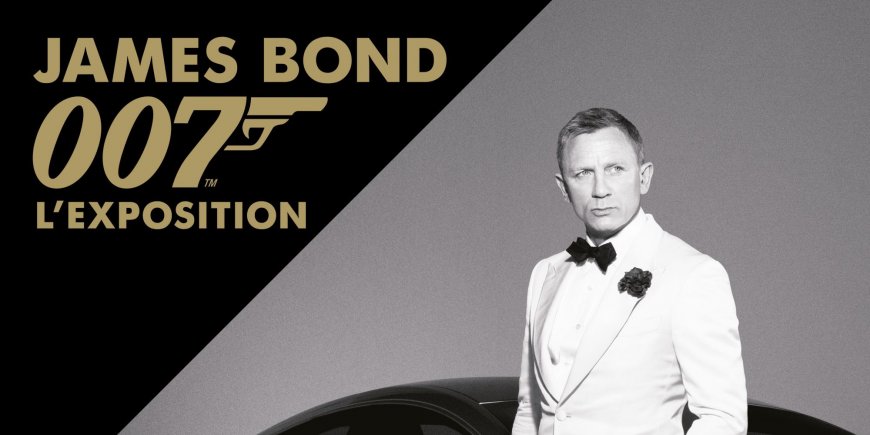 Affiche officielle de l'exposition James Bond 007 à la Grande Halle de la Villette