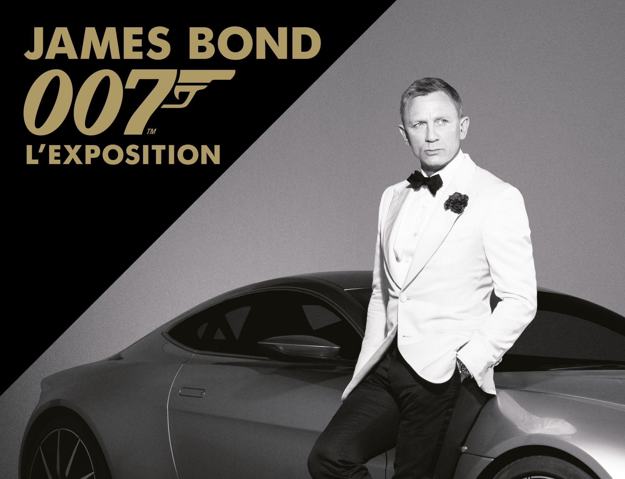 Affiche officielle de l'exposition James Bond 007 à la Grande Halle de la Villette
