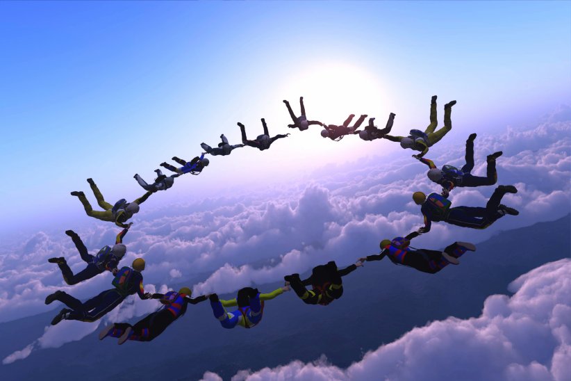 Le saut en parachute Le saut en parachute