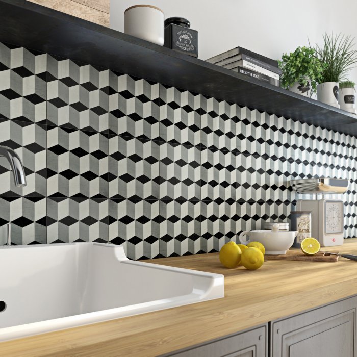 Une cuisine graphique... et chic ! Une cuisine graphique... et chic !