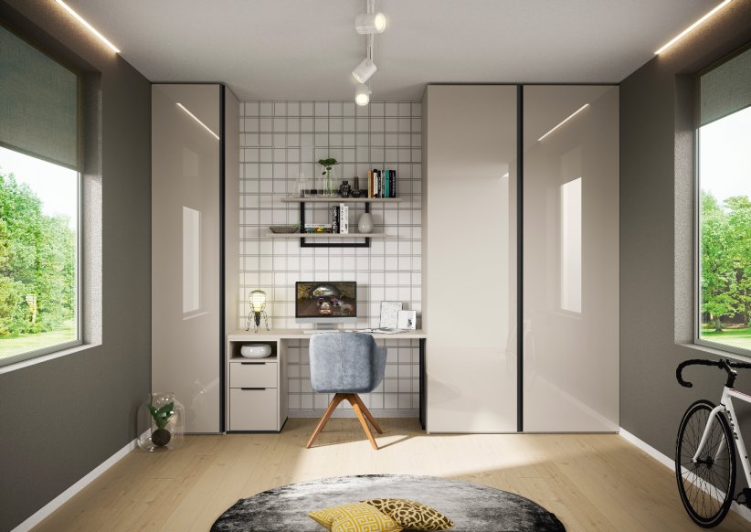 Un petit bureau dans une niche Un petit bureau dans une niche