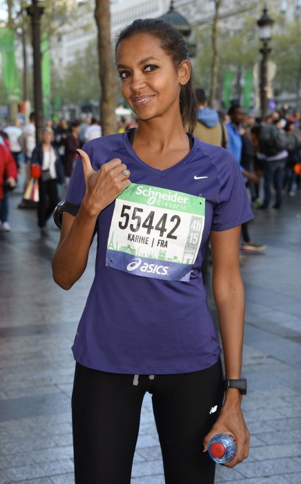 Karine Le Marchand a fait son premier marathon "les doigts dans le nez" Karine Le Marchand a fait son premier marathon "les doigts dans le nez"