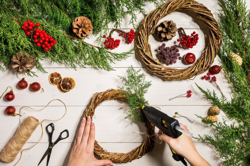 Fabriquer une couronne de Noël Fabriquer une couronne de Noël