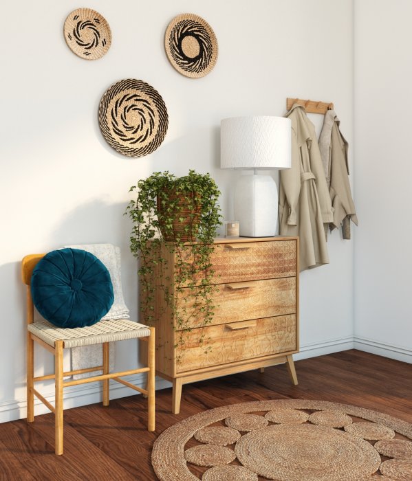 Un meuble de rangement chaleureux Un meuble de rangement chaleureux