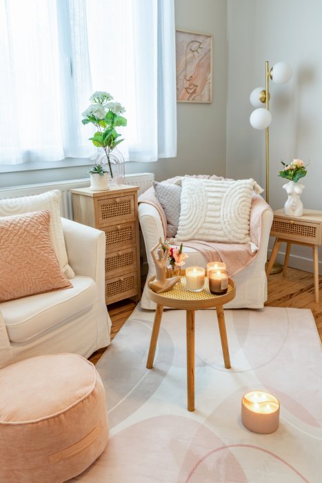 Un salon tout en douceur Un salon tout en douceur