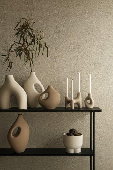 Des vases et bougeoirs tout en rondeurs Des vases et bougeoirs tout en rondeurs