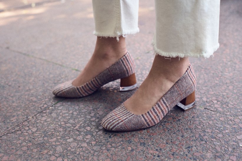 Des motifs carreaux jusqu'aux escarpins Des motifs carreaux jusqu'aux escarpins