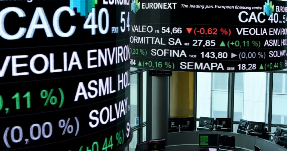 Paris stock market sharply down, amid geopolitical risk and corporate results