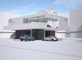 Audi développe son réseau de bornes de recharge rapide... avec salon privé