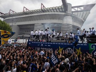 Serie A (J34) : L'Inter Milan a fêté son titre, Naples et l'AS Rome dos à dos 