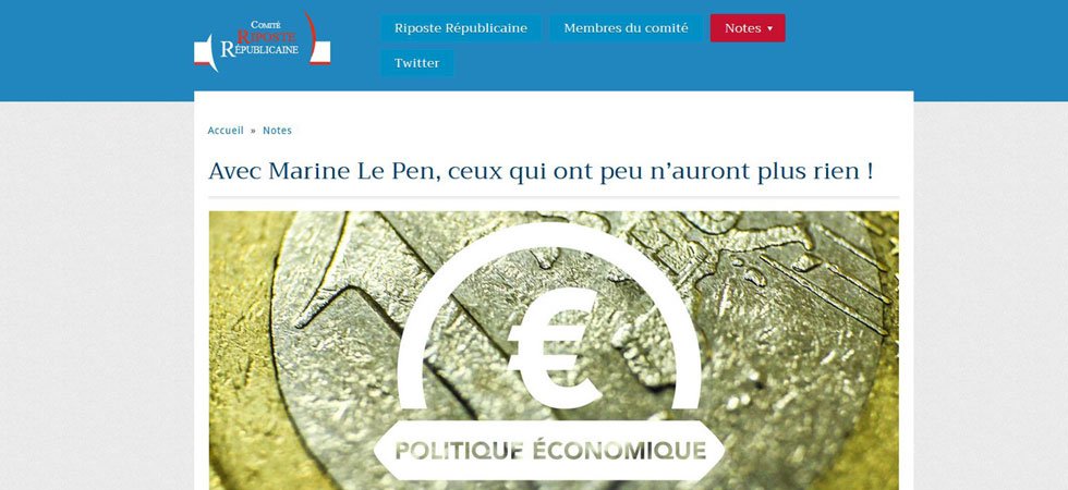 Un site contre le FN mis en ligne par des cadres du parti Les Républicains