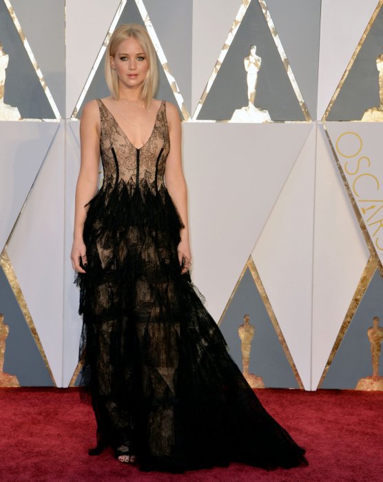 Jennifer Lawrence en robe Dior
