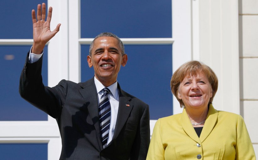 Angela Merkel a reçu la visite de Barack Obama