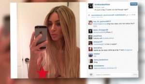 Kim Kardashian montre le bout de son sein sur Instagram
