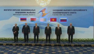 Cérémonie de bienvenue des participants à la réunion du Conseil économique suprême eurasien