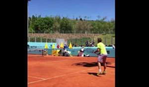 ATP - Mutua Madrid Open 2016 - Wawrinka, Murray et Djokovic à l'entrainement au Mutua Madrid Open